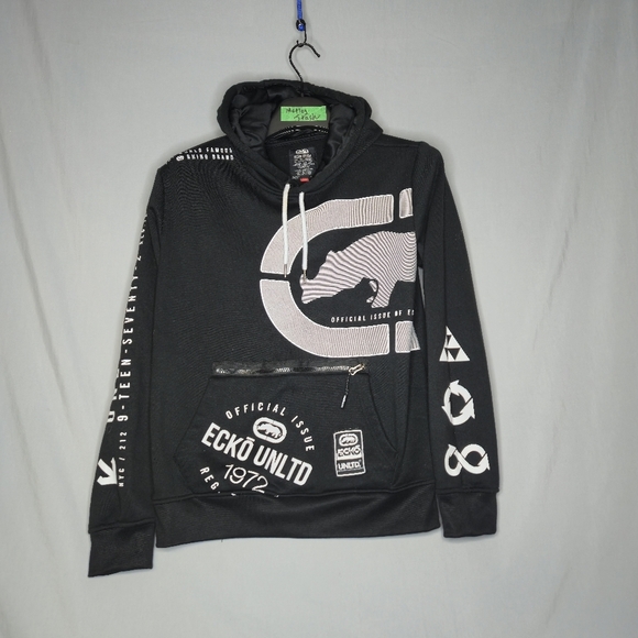 Ecko Unlimited Men's Black And White Zippered Front Pocket Size Small - Picture 1 of 9